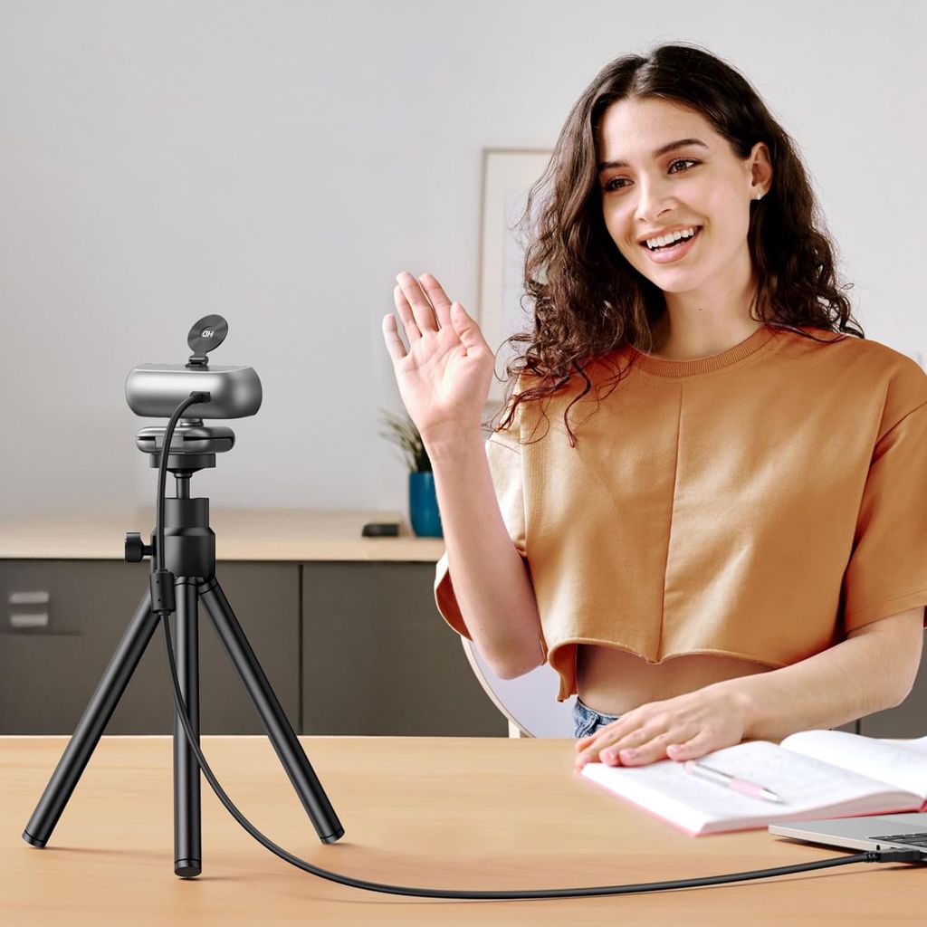 UGREEN USB Full HD Webcam – 1080p, Dual Mics, Privacy Cover