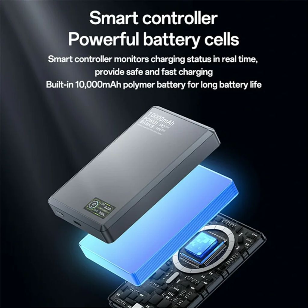 Yesido YP91 magnetisk trådløs powerbank 10000mAh – sort