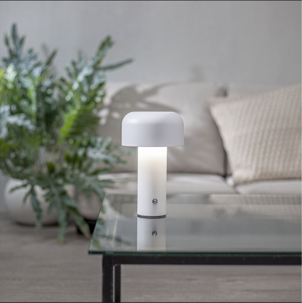 Star Trading Bobby LED bordslampa uppladdningsbar – vit