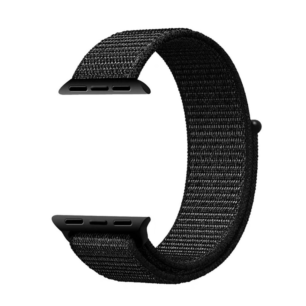 Apple Watch 49/46/45/44/42mm nylon urrem – sort