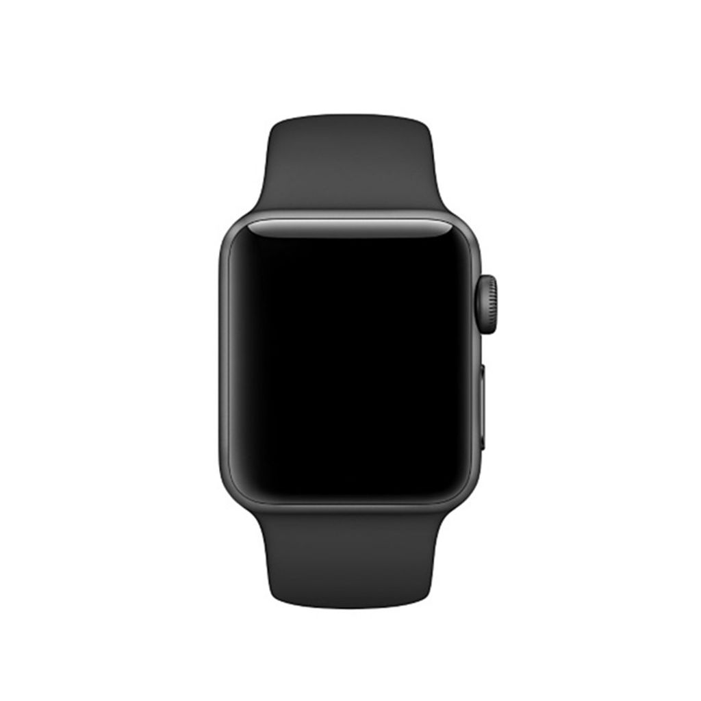 Apple Watch 42/41/40/38mm Klockarmband Silikon – Svart