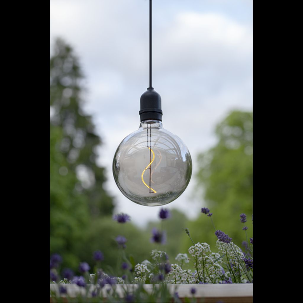 Star Trading Bowl hängande LED Glödlampa – svart