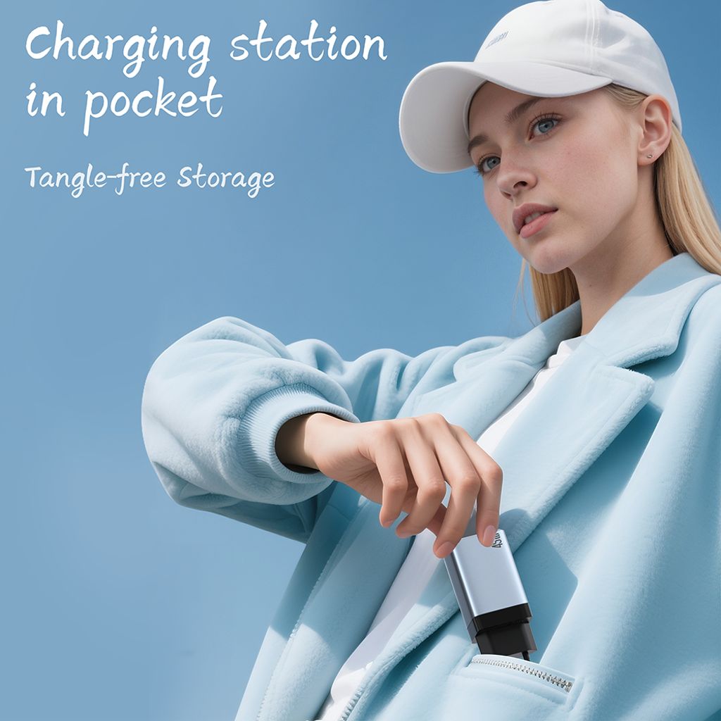 NEXTBATT 45W Fast Charger USB-C/USB-A - Black/Gray