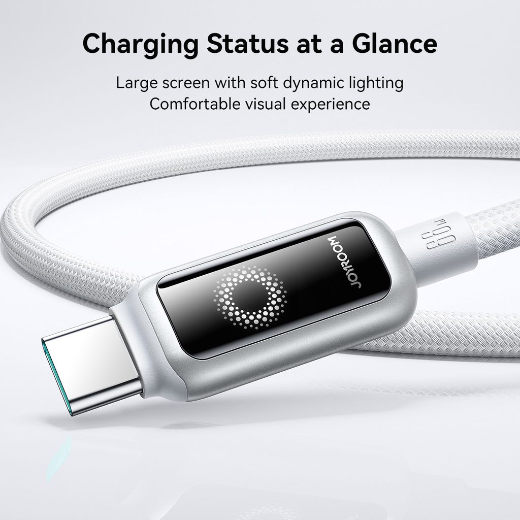 Joyroom USB-A to USB-C Fast Charging Data Cable 66W, 1.2m - White