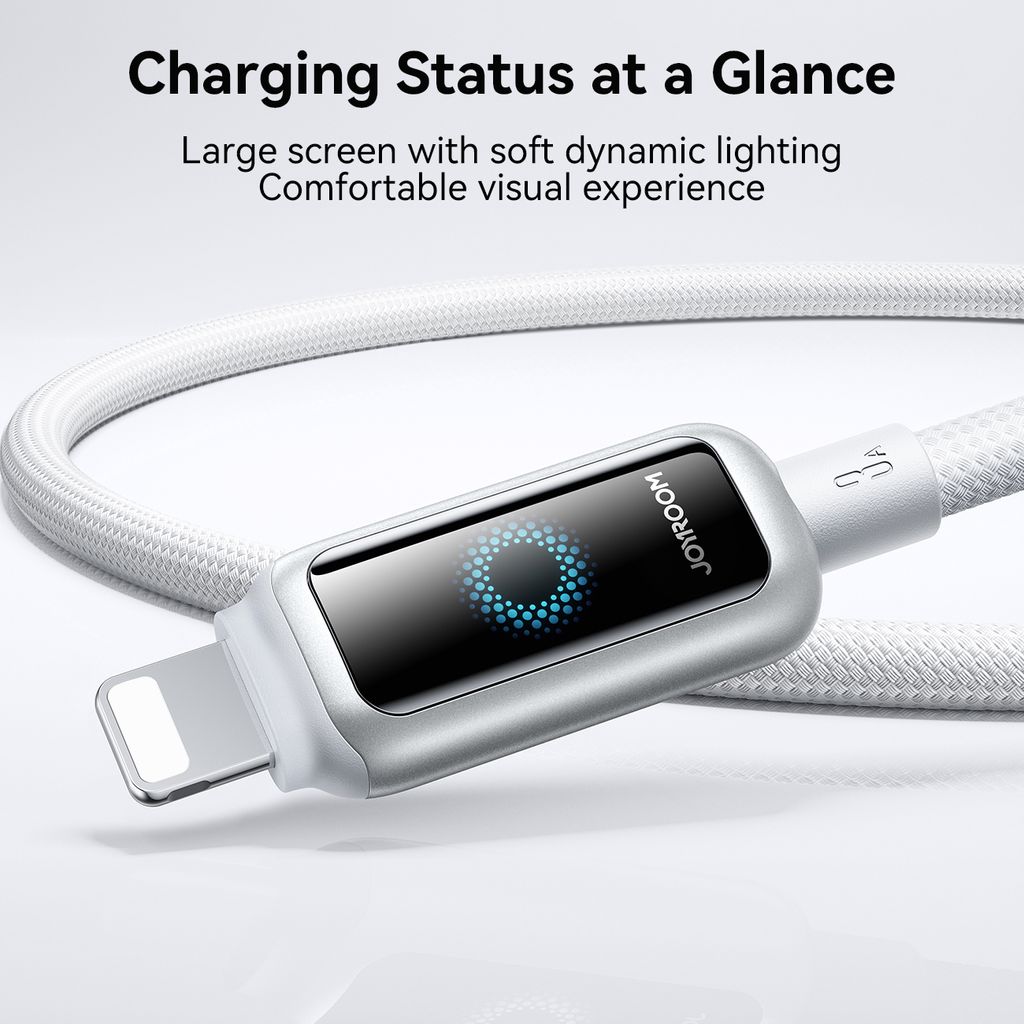 Joyroom USB-A to Lightning Fast Charging Data Cable 3A, 1.2m - White