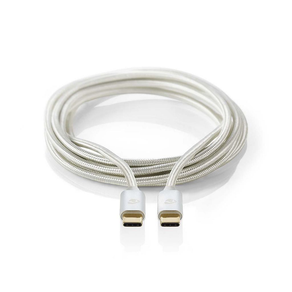 Nedis USBC till USB-C-kabel 10W, 3m - Silver