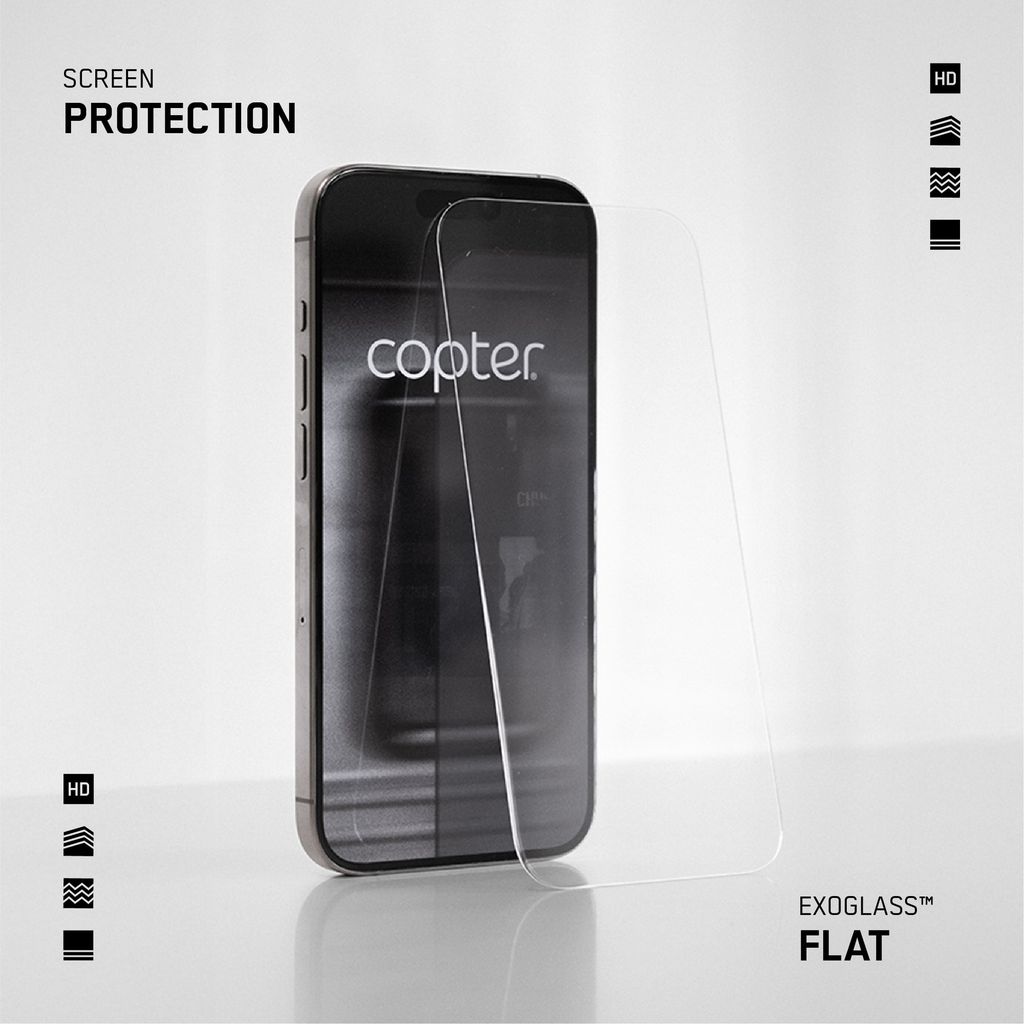 Copter Exoglass Flat -näytönsuoja  iPhone 18 Pro Max / 17 Pro Max:lle