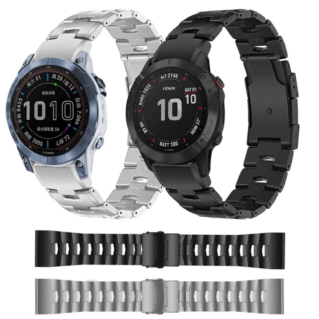 Garmin Instinct 2 Solar Kockarmband i titanlegering med snabbfäste - Grå