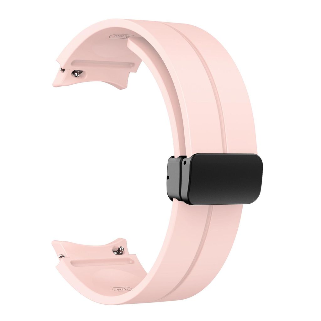 Samsung Galaxy Watch 7/6/5 -kellonranneke silikonimagneetilla – Vaaleanpunainen