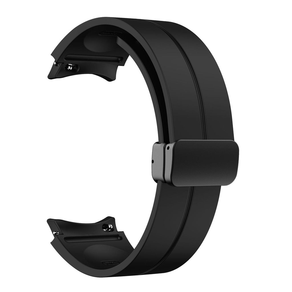 Samsung Galaxy Watch 7/6/5 -kellonranneke silikonimagneettisoljella – musta