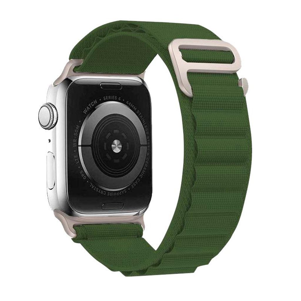 xDfind Apple Watch 49mm/46mm/45mm/44mm/42mm kellonranneke nailonia - vihreä