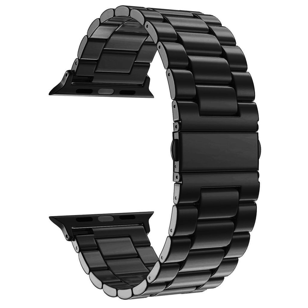 Apple Watch 49/46/45/44/42mm Ruostumattomasta Teräksestä Kellonranneke - Musta