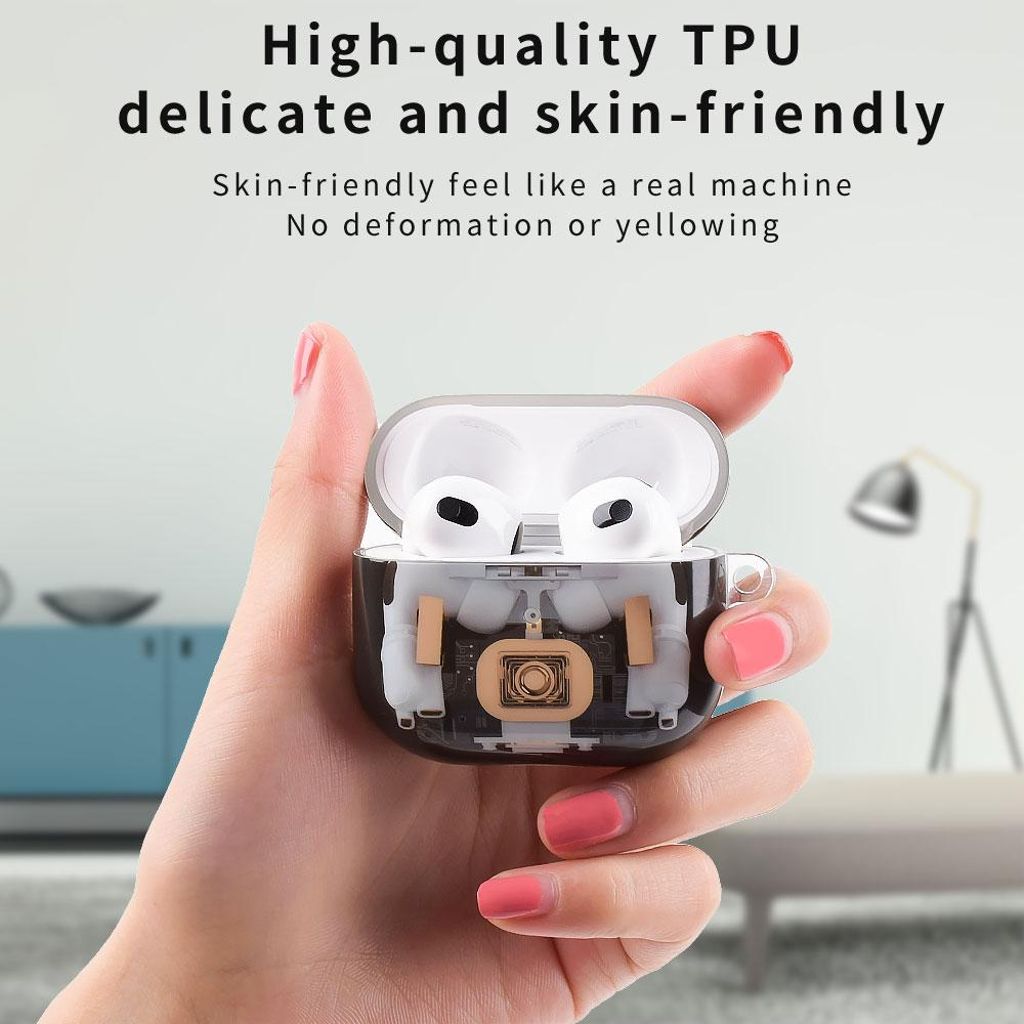 Skyddsfodral med mekanisk design för AirPods Pro 3 – Transparent
