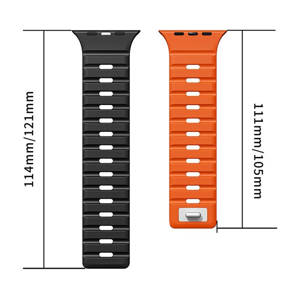 Apple Watch 42/44/45/46/49 mm kellonranneke silikonimagneetilla – musta