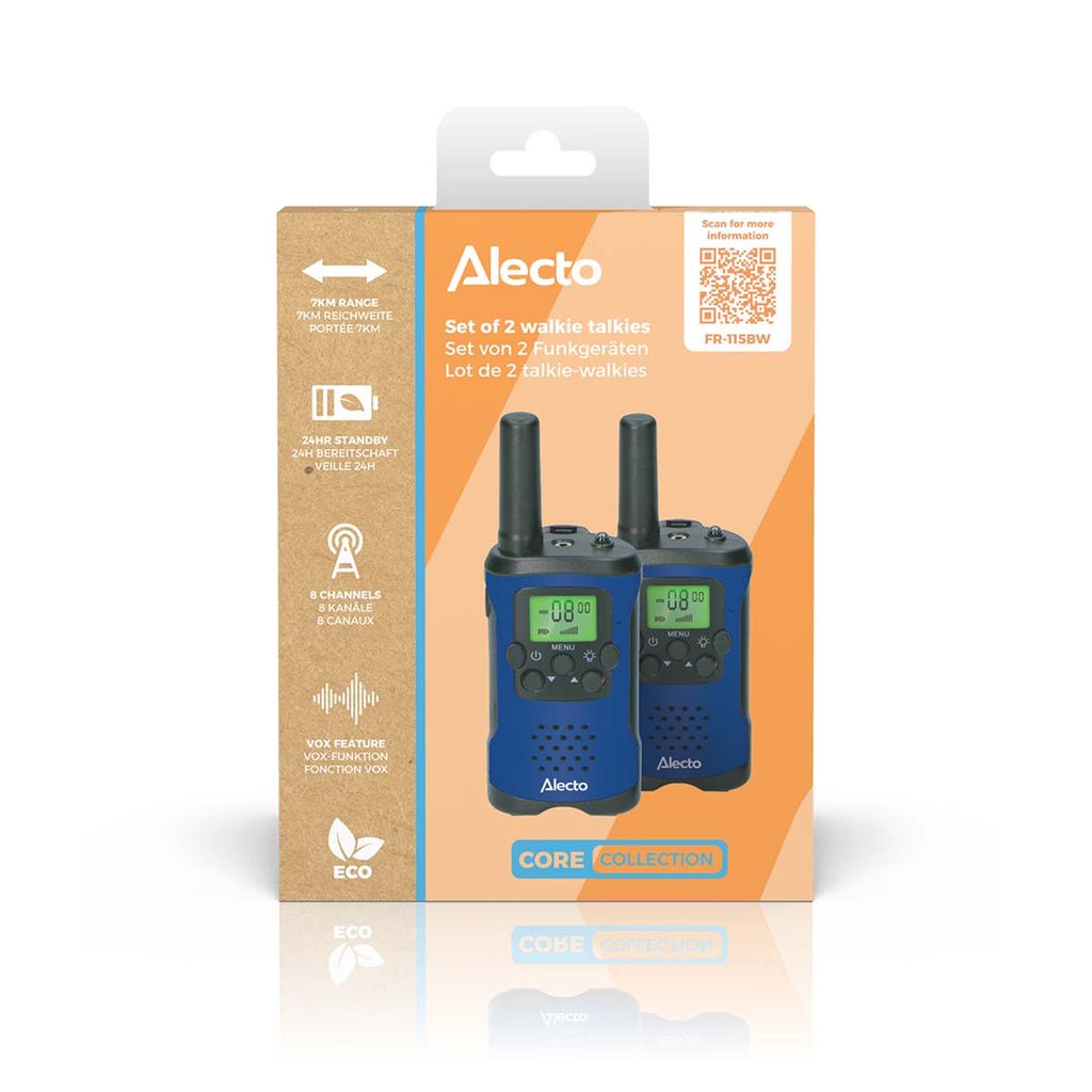 Alecto Kaksisuuntainen radiopuhelin lapsille, 2 kpl - kantama jopa 7 km