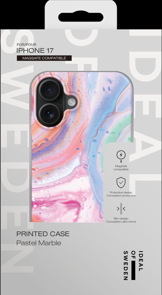 iDeal of Sweden iPhone 17 Printed Case - Pastel Marble