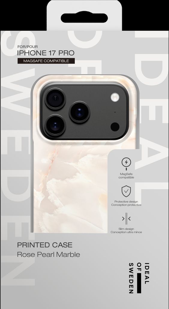 iDeal of Sweden iPhone 17 Pro Printed Case - Rose Pearl Marble