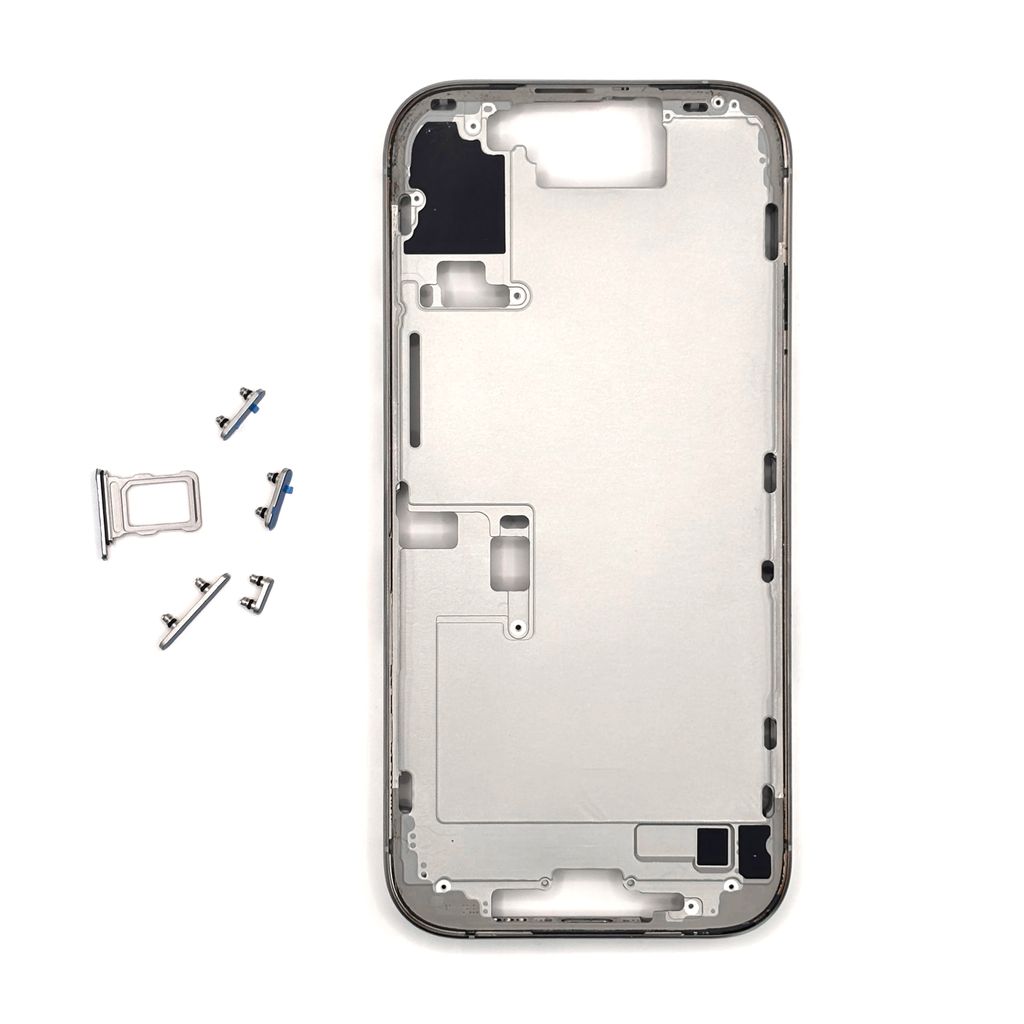 iPhone 16 Pro Mellanram - White Titanium