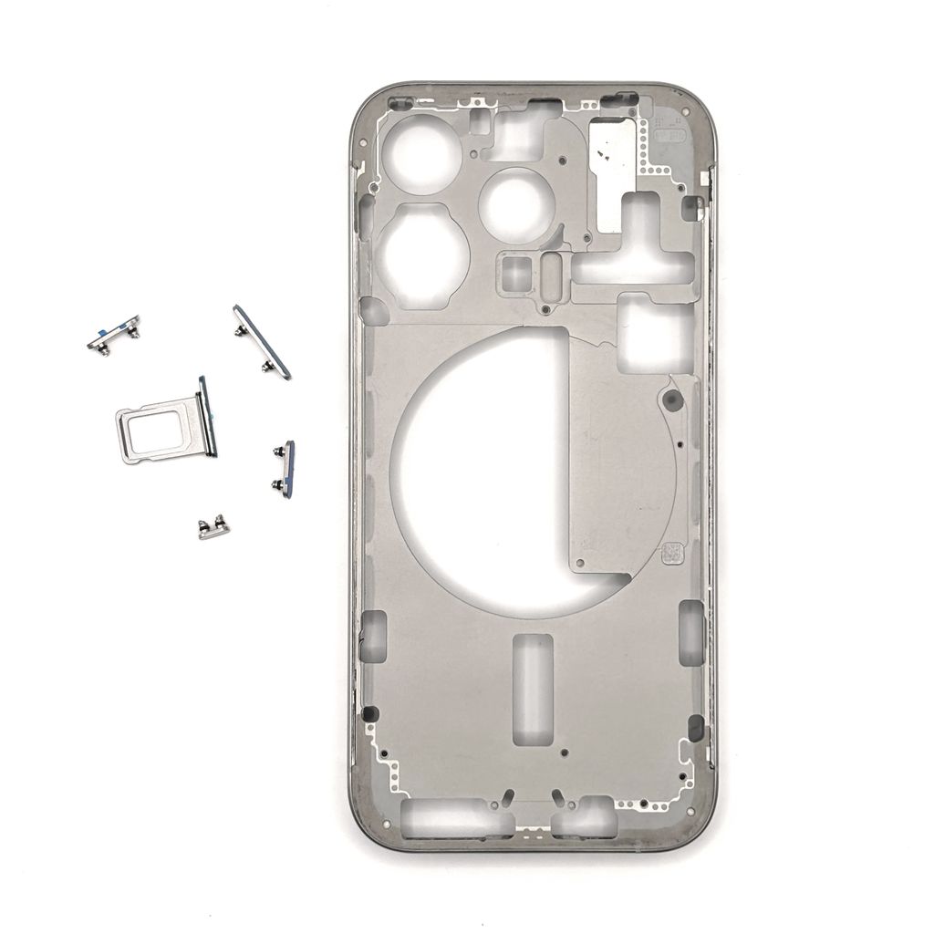 iPhone 15 Pro Mellomramme - Hvit Titanium