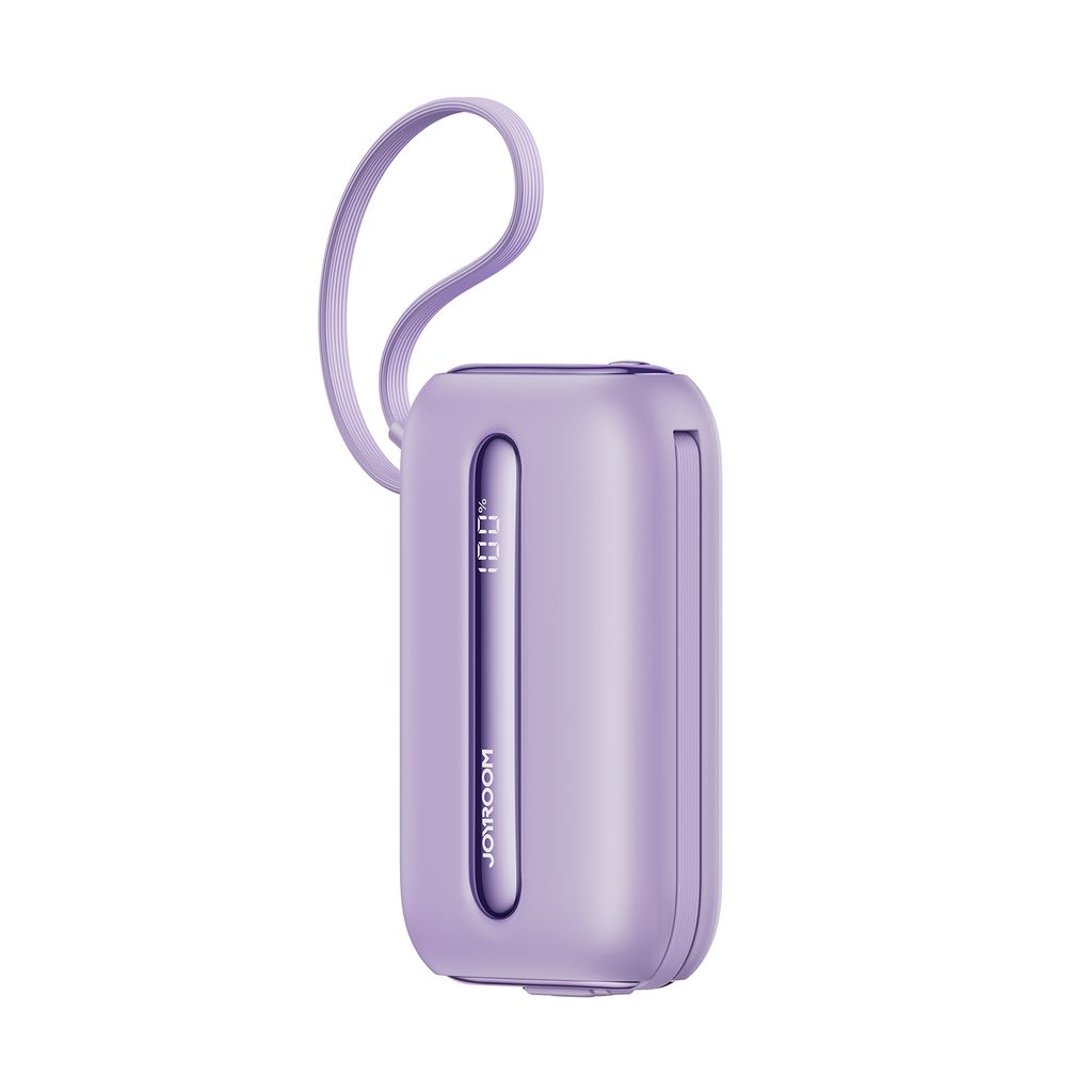 Joyroom JR-L012 Ultra powerbank 20000mAh met USB-C/Lightning-kabels - Paars