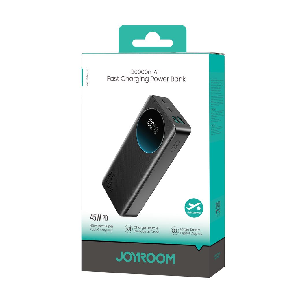 Joyroom JR-PBF02 Pro 45W powerbank 20000mAh – svart