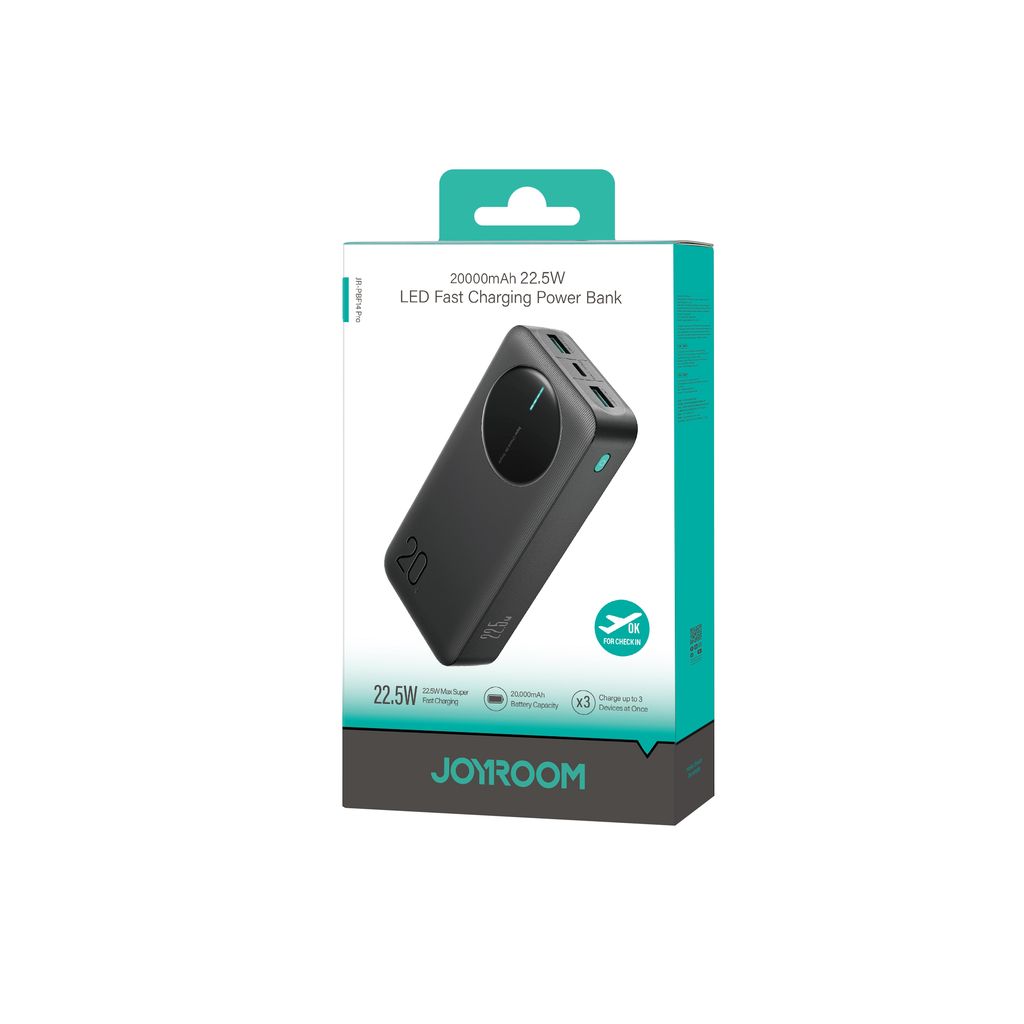 Joyroom JR-PBF14 Pro 22,5W Powerbank met snelladen 20000mAh – Zwart