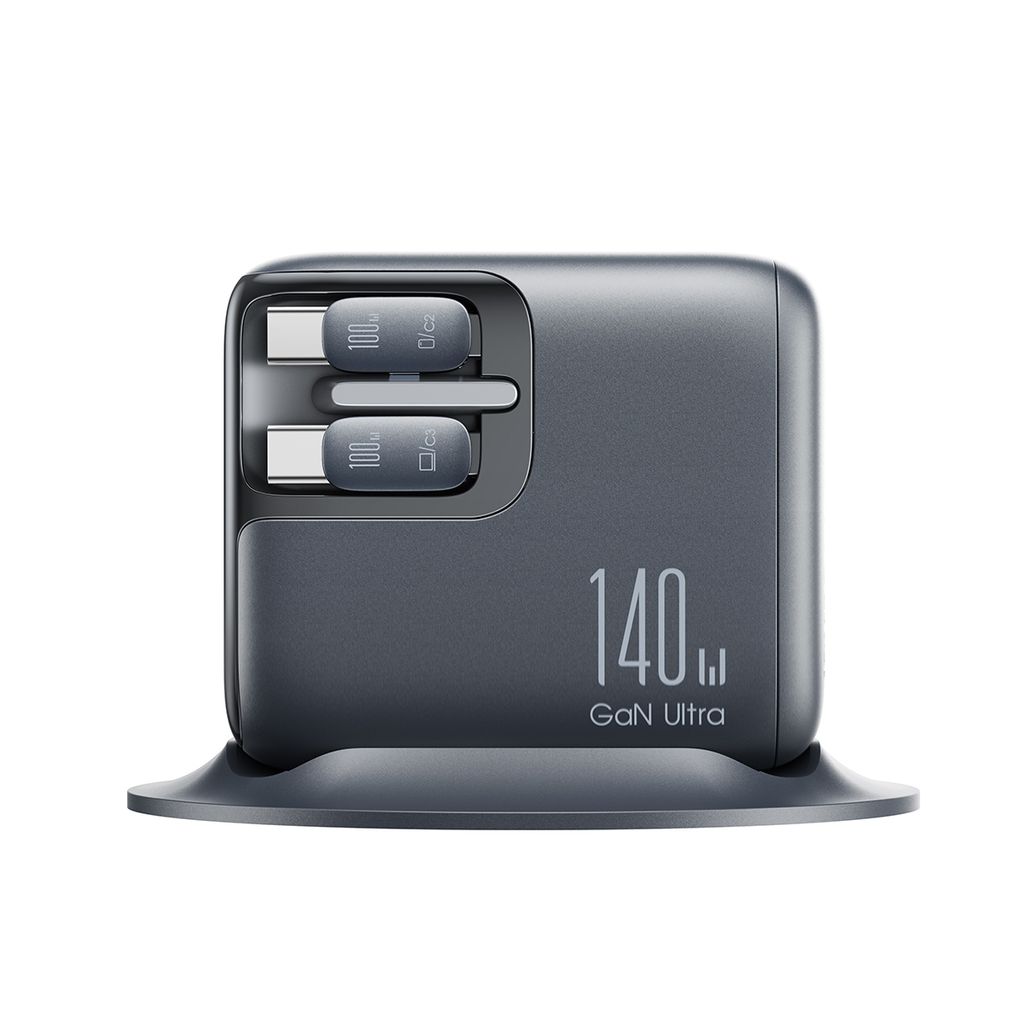 JOYROOM PODIX JR-TRD01 140W 5-in-1 GaN-latausasema - Harmaa