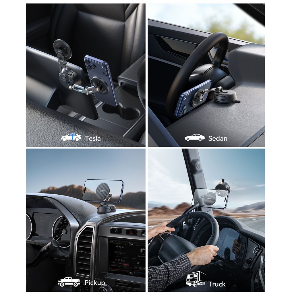 Joyroom JR-ZS510 MagSafe telefonhållare för bil med Sugkopp – svart