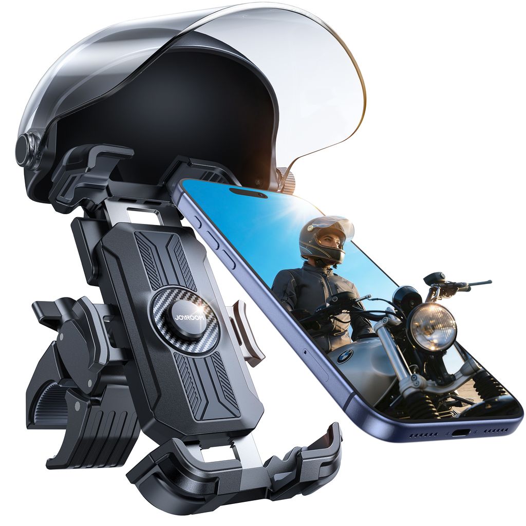 Joyroom JR-ZS526 Telefonholder med Solskærm til Motorcykelstyr – Sort