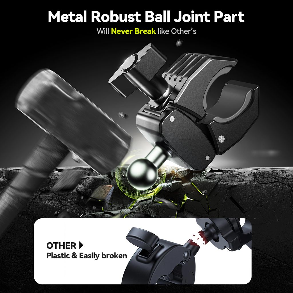 Joyroom JR-ZS598 vibrationsabsorberende telefonholder til cykel - sort