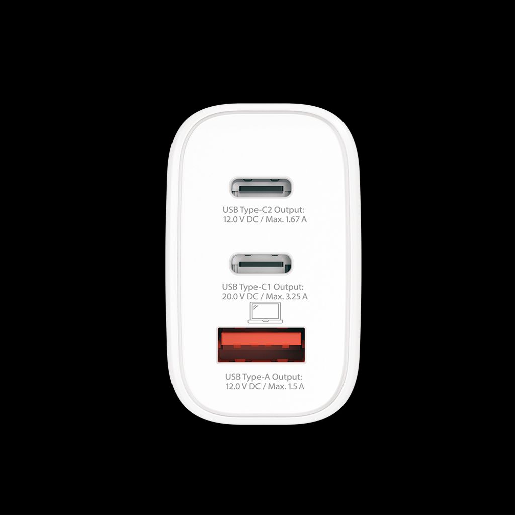 SKROSS-virtalaturi USB-A/2x USB-C 65W PD