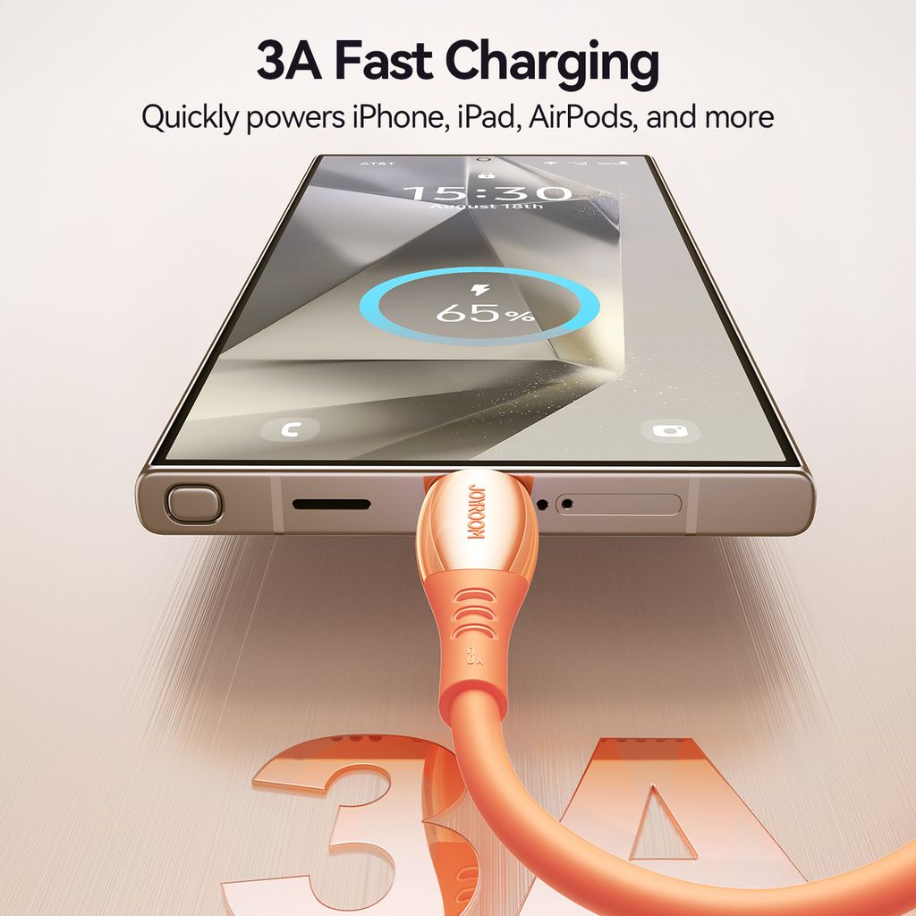 Joyroom S-A59 hurtigladekabel USB-A til USB-C 1,2m – Oransje