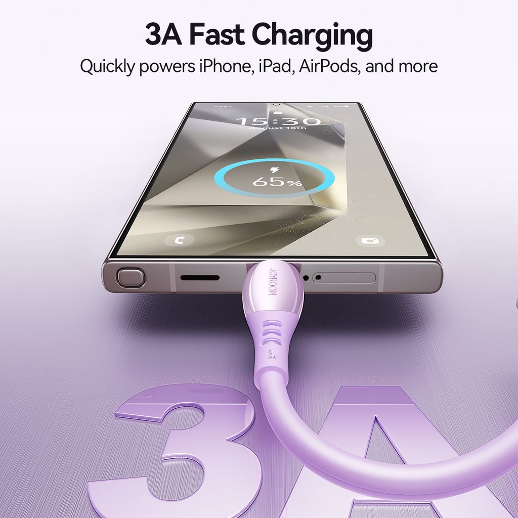 Joyroom S-A59 hurtigladekabel USB-A til USB-C 1,2m – Lilla