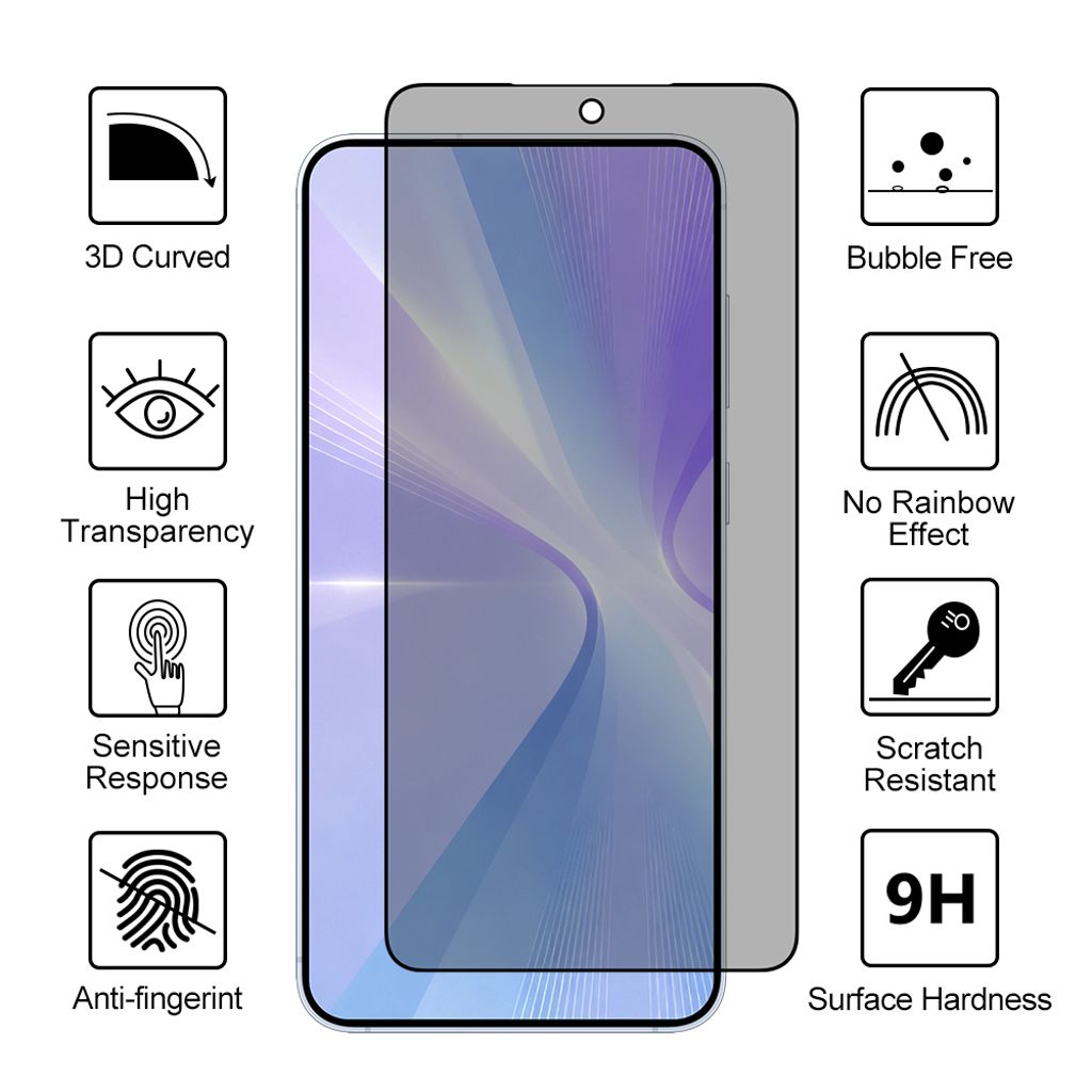 Weilis Privacy Skjermbeskytter i Herdet glass Samsung Galaxy S26 Plus