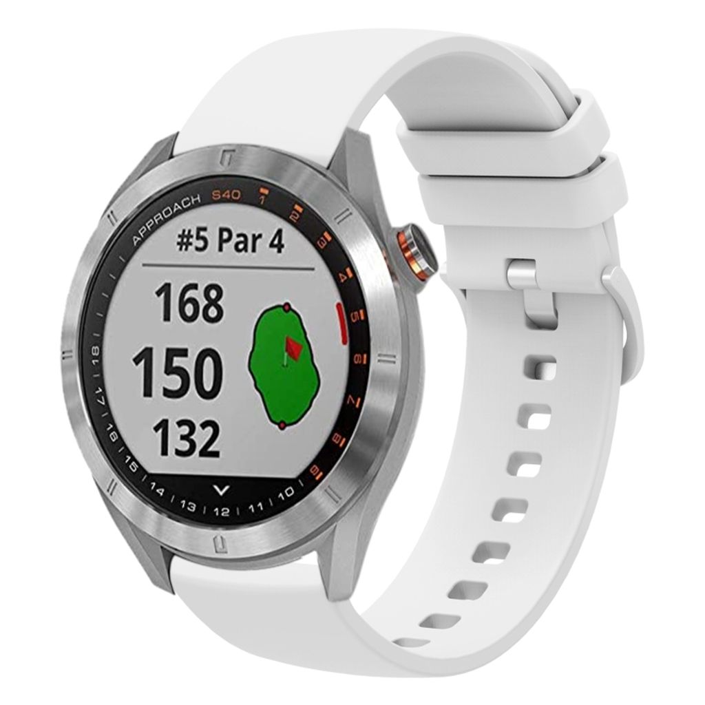 Garmin Approach S40 Urrem i silikone ensfarvet - Hvid