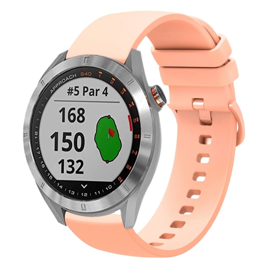Garmin Approach S40 Urrem i silikone ensfarvet - Lyserød
