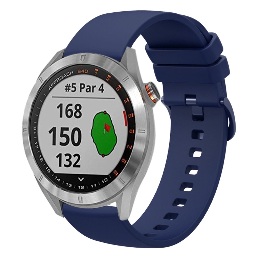 Garmin Approach S40 Urrem i silikone ensfarvet - Blå