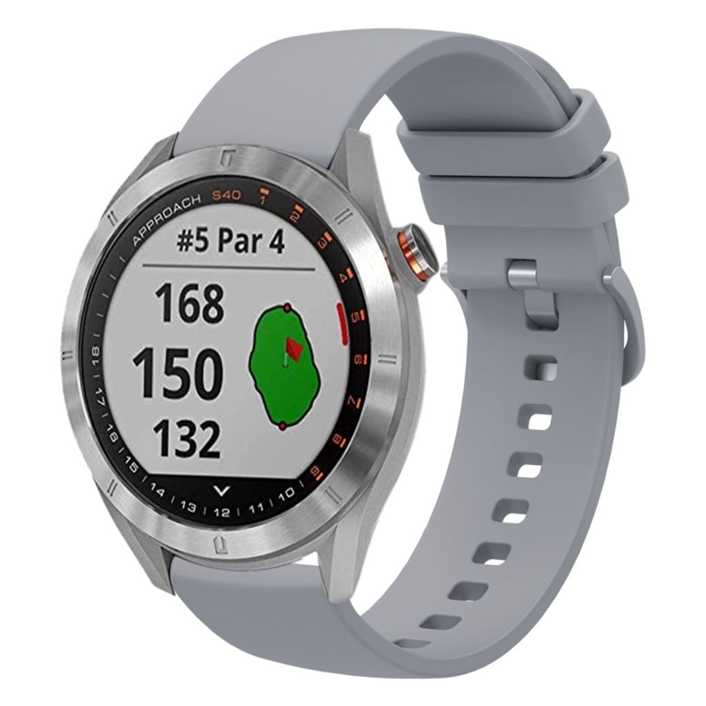 Garmin Approach S40 Urrem i silikone ensfarvet - Grå