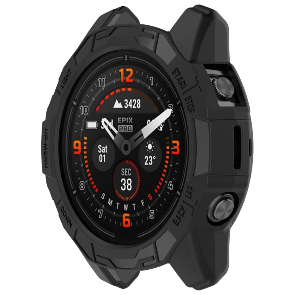 Garmin Fenix E 47mm Kuori puolisuojakotelo - Musta