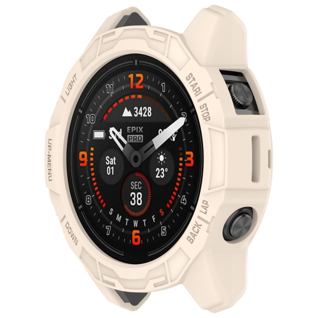 Garmin Fenix E 47mm Kuori puolisuojakotelo - Valkoinen