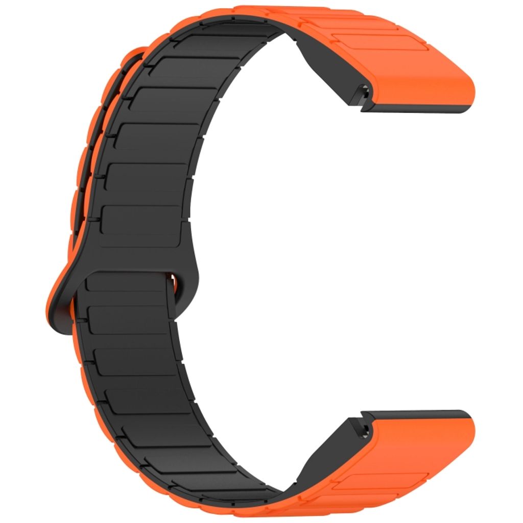 Garmin Fenix 8 43mm Klokkereim i silikon tofarget - Svart / Oransje