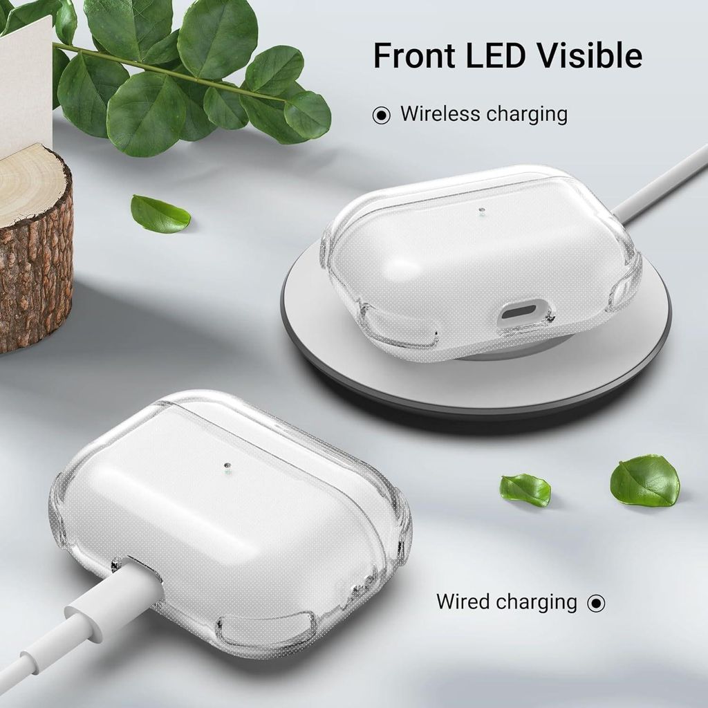 Skyddsfodral för AirPods Pro 3 – Transparent mjuk-TPU med ring och snöre