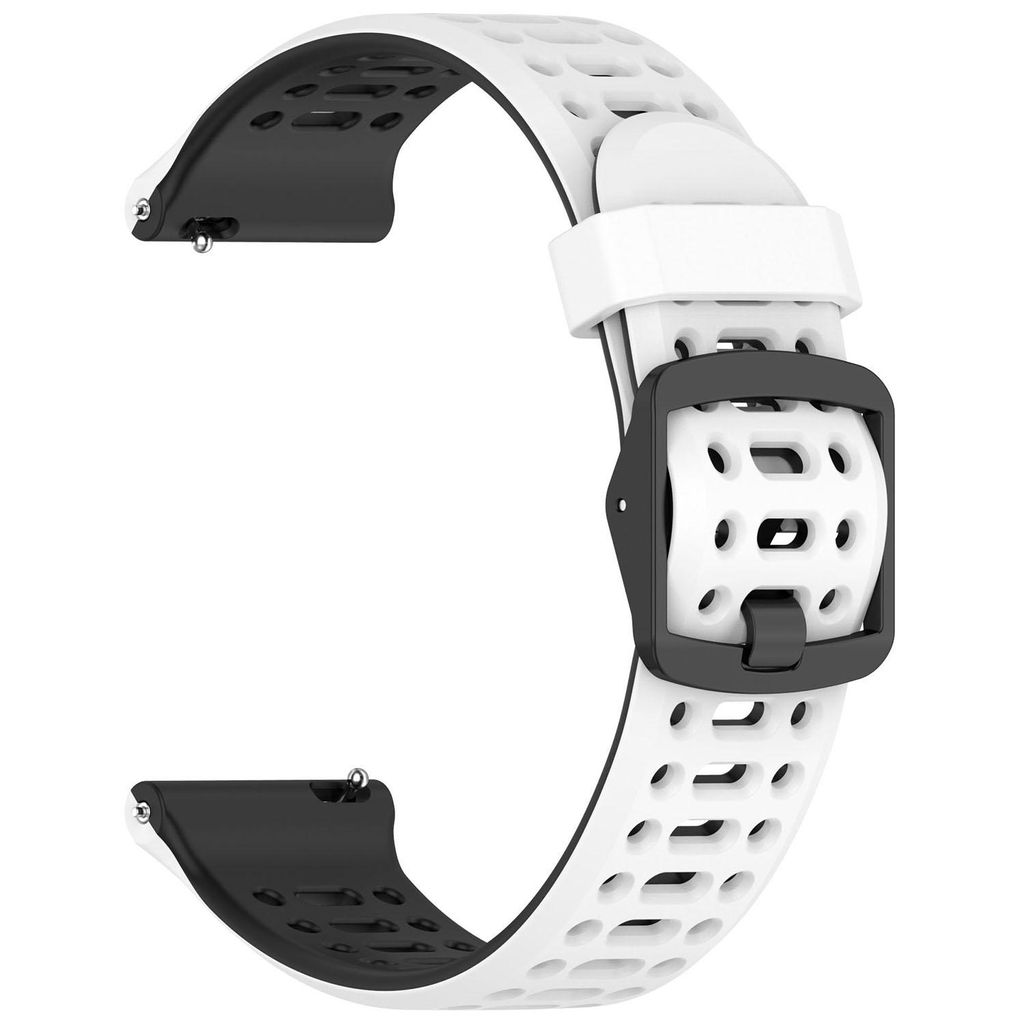 Huawei Watch GT Runner 2 -kellonranneke silikonilla – valkoinen/musta