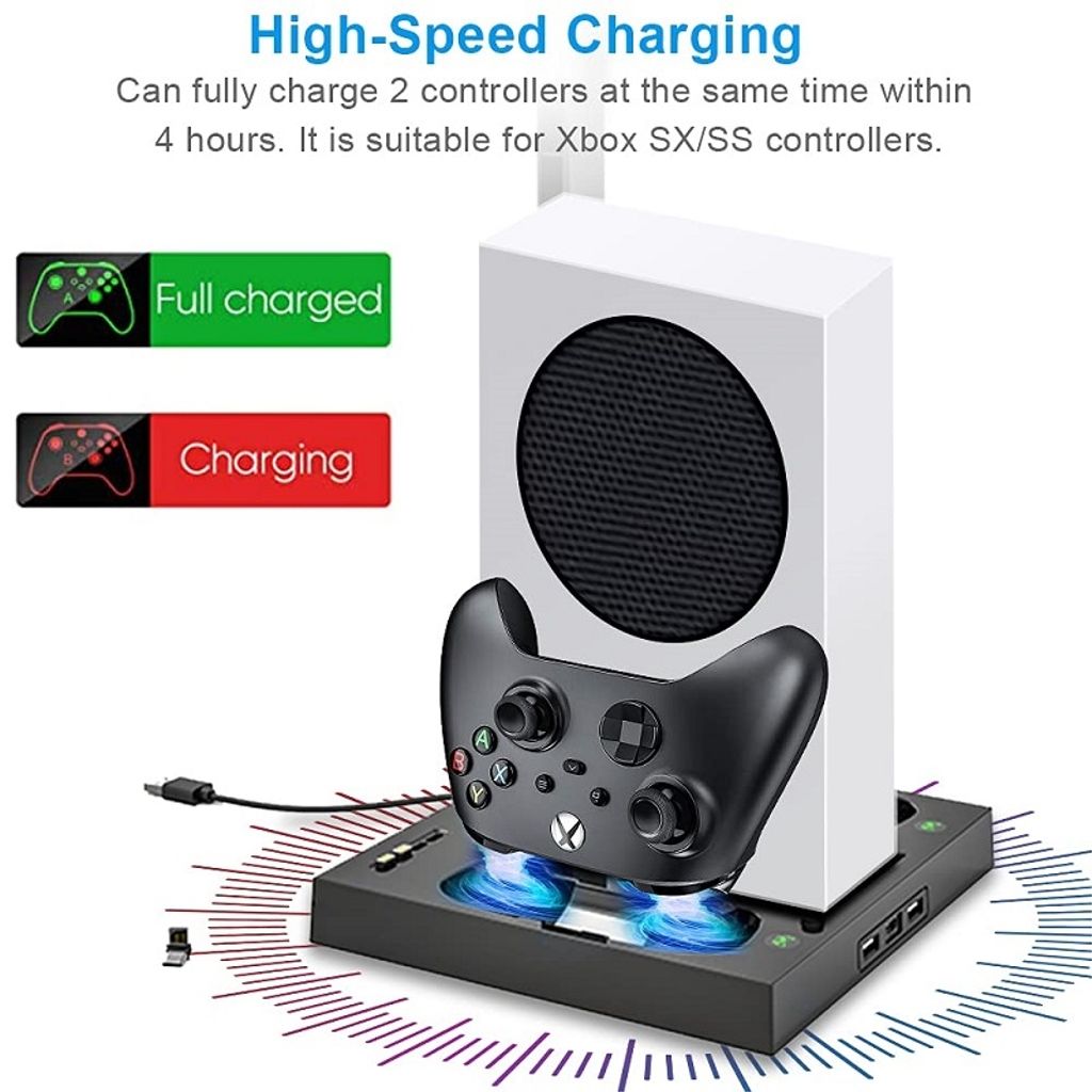 iPlay Kylningsbas & Laddstation för Xbox Series S – Svart