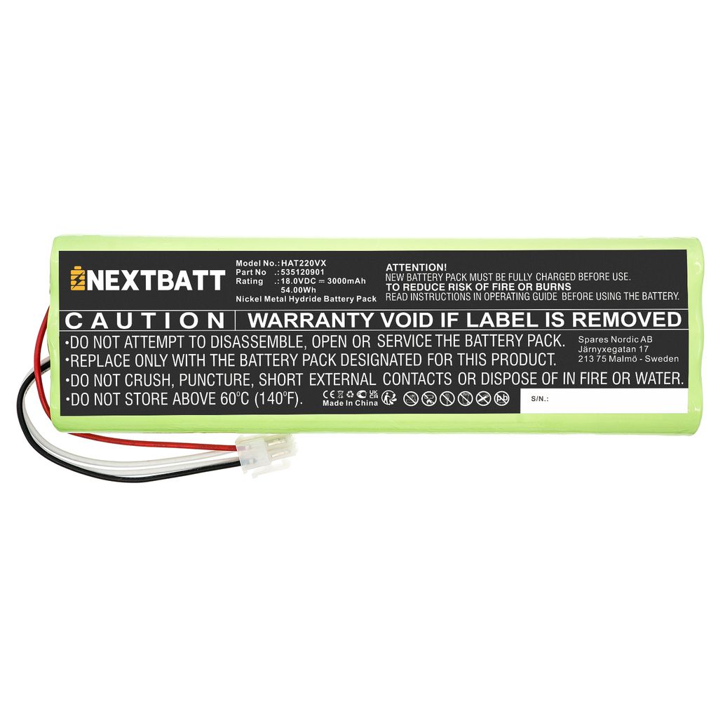 Batteri till Husqvarna Automower 220AC m.fl. + robotgräsklipparknivar (36-pack)