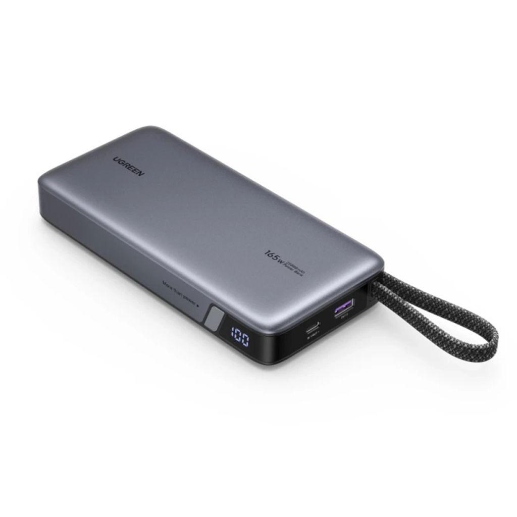 UGREEN PB726 Powerbank 25000mAh 165W QC + PD med USB-C kablar - Grå