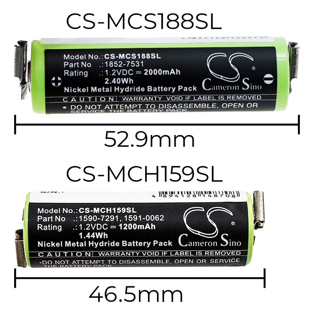 Batteri till Wella Xpert HS50 m.fl. – 2-pack