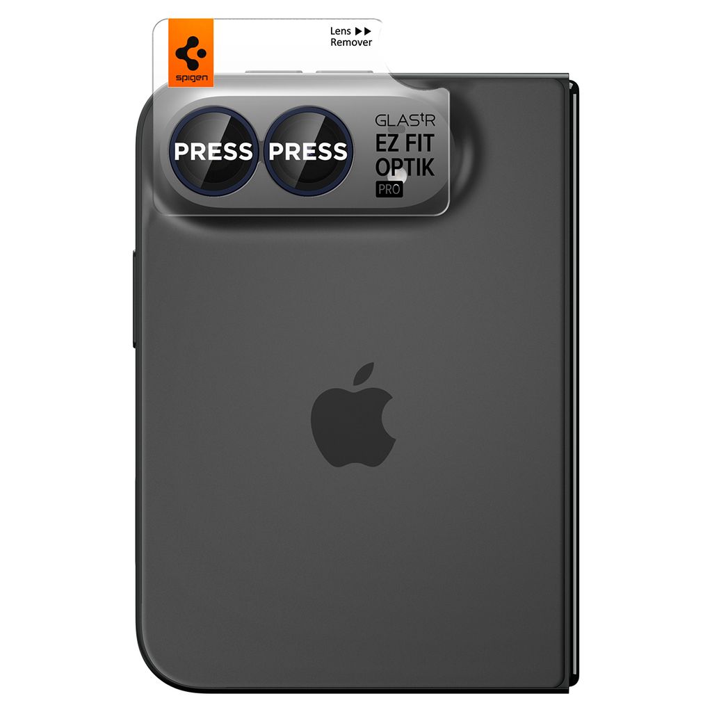 Spigen Glas.tR EZ Fit Optik Pro Linsskydd 2-pack till iPhone Duo - Svart