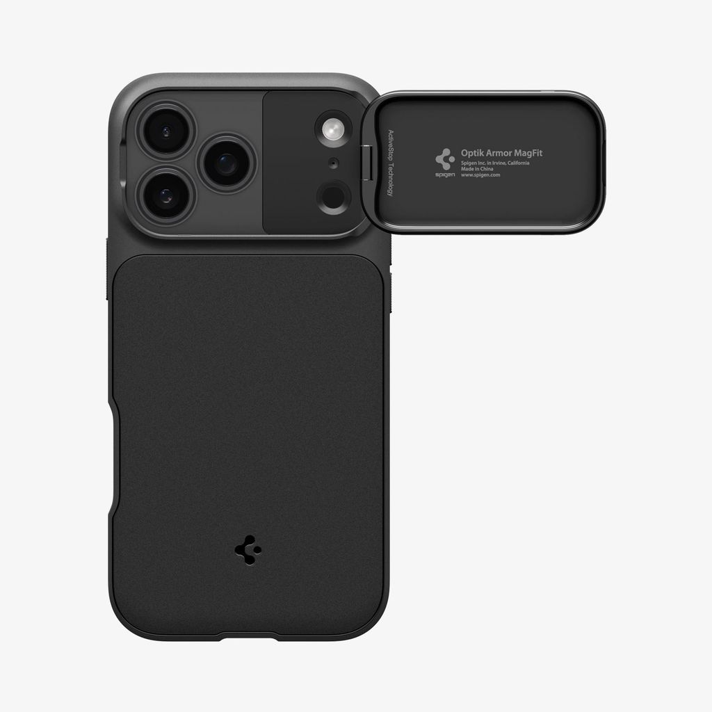 Spigen Optik Armor MagFit Deksel til iPhone 18 Pro / 17 Pro - Svart