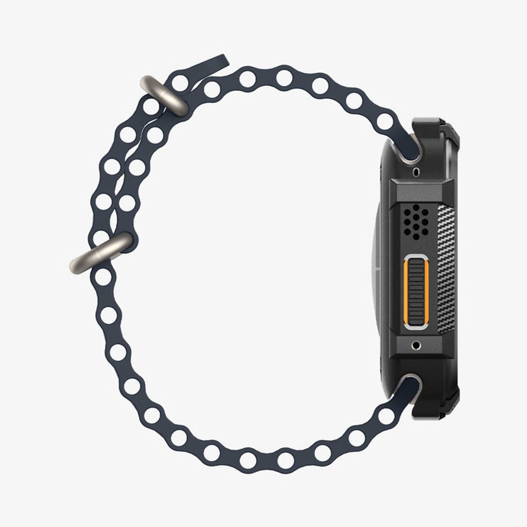 Spigen Apple Watch Ultra 4/3/2/1 49mm kuori Rugged Armor näytönsuojalla  - Musta